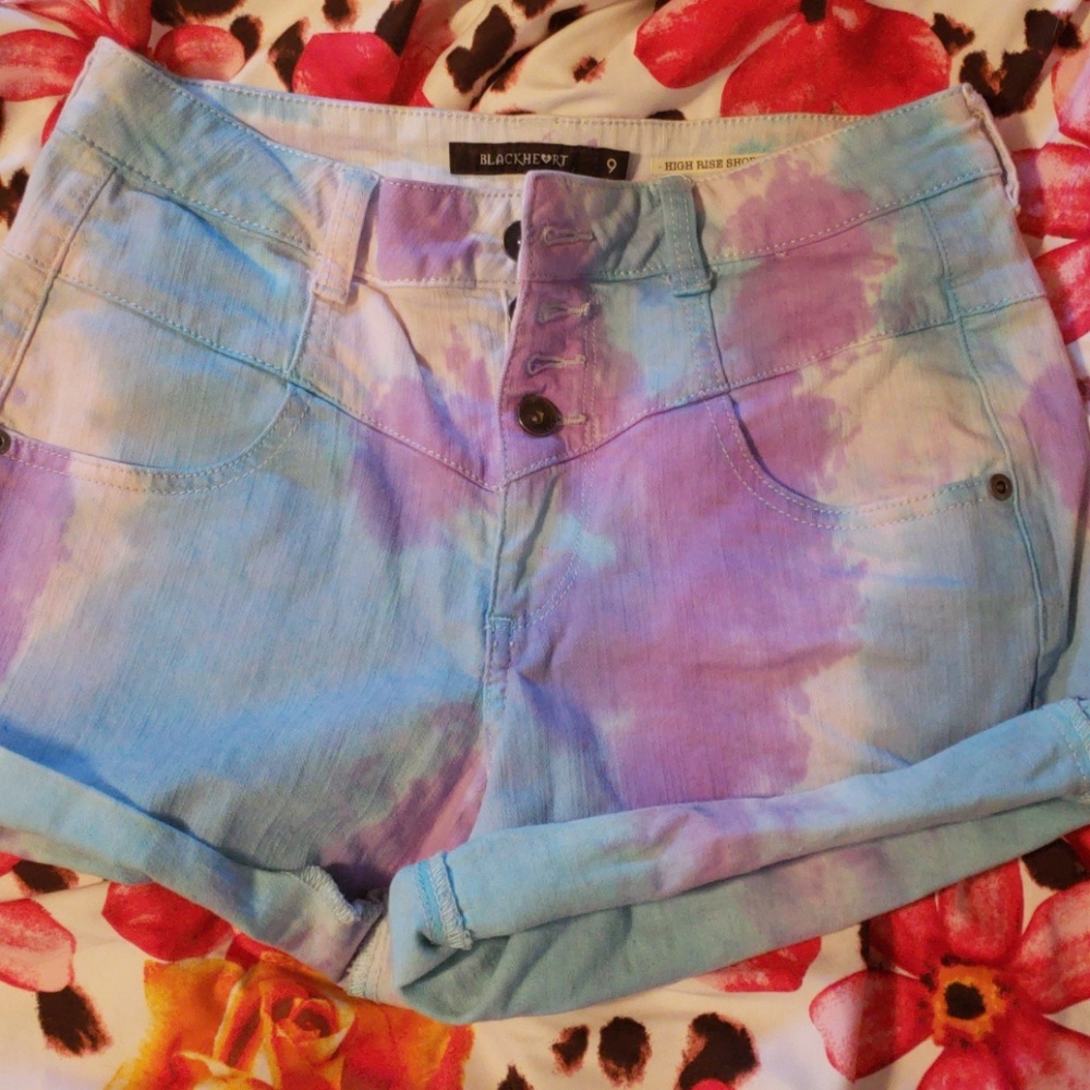blue/purple high rise short